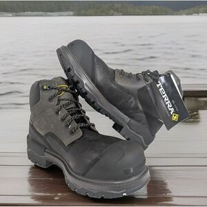 Terra Gantry Work Boots Men's Size 10.5W Black Waterproof Composite Toe S973